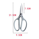 HULIANFU Kitchen Scissors Chicken Bone Scissors Chicken Duck Fish Cutter Shears Stainless Steel Scissors Scale Clean Cook Scissors Knife