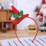 HULIANFU 2023 Fashion Christmas Hat Headband Christmas Sequin Headband Santa Xmas Party Decor Double Hair Band Clasp Head Hoop