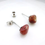HULIANFU Natural Amethyst Rough Stone Earrings Simple and Fashionable Women  Earrings Earrings Crystal Flower Jewelry High-end Luxury