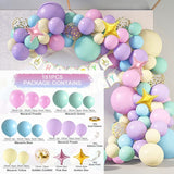 HULIANFU QIFU Macaron Balloons Garland Latex Ballons Arch Happy Birthday Party Decor Kids Adult Wedding Baloon Chain Baby Shower Balon