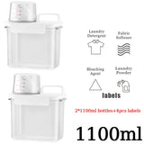 HULIANFU Multi-Use Laundry Powder Detergent Dispenser Food Grains Rice Storage Container Pour Spout Measuring Cup Detergent Box