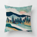 HULIANFU New Japanese Geometric Peak Encrypted Linen Cushion Cover Pillow Cover