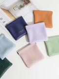 HULIANFU Lady Cosmetic Bag Small Portable Airpods Protective Sleeve Mini Bag Earphone Sundries Lipstick Storage Bag PU Leather Small Bag