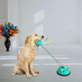 HULIANFU Suction Cup Dog Toy Molar Interactive Dog Toy Dog Rope Toy For Aggressive Chewers Squeaking Sound Tug Of War Function Teeth