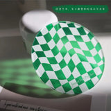 HULIANFU Nordic Ins Coffee Shop Simple Chessboard Lattice Acrylic Coaster Model Room Soft Photo Props Home Decoration