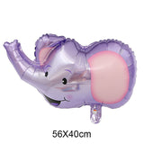 HULIANFU Jungle Cartoon Animal Balloon Rabbit Fox Penguin Hippo Tiger Crocodile Aluminum Foil Balloon Zoo Party Children  Toy