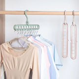 HULIANFU Multi-port Rack Support Hangers Clothes Drying Rack Multifunction Plastic Storage Hangers Clothes Organizer Space Saving Hanger