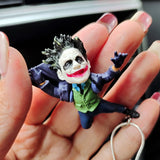 HULIANFU Upside Down Joker Model Car Rearview Mirror Pendant The Joker Doll Car Accessories Interior Aroma Ornament Auto Air Vent Clip