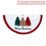 HULIANFU Merry Christmas Hanging Flag Christmas Decorations For Home Door Christmas Ornaments Xmas Gifts Navidad Decor 2023 New Year