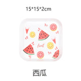 HULIANFU Spit Bones Bone Dish Household Melamine Plastic Dining Table Tray Dried Fruit Residue Snack Residue Dish Snack Dish Vinegar Dish