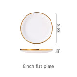 HULIANFU White Tableware Set Ceramic Dinner Plates Dishes Plates and Bowls Set Food Plate Salad Soup Bowl Dinnerware Set for Restaurant