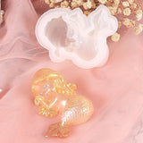 HULIANFU Sleeping Mermaid Silicone Molds Chocolate Fondant Mould Handmade Soap Mold Mermaid Cake Topper DIY Angel Craft Art Candle Mould