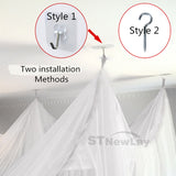 HULIANFU Sexy Mosquito Net Palace Four Door King/Queen Double Size Home Single  Bed Prevent Insect Outdoor Square Grace White Canopy Net