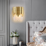 HULIANFU Luxury Modern Crystal Wall Lamps for Hotel Club Bedroom Bedside Living Room TV Background Study Wall Lights Home Decor Lighting