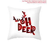 HULIANFU Merry Christmas Cushion Cover Ornaments Christmas Decoration For Home Cristmas Decor Noel Navidad New Year Gift 2023 Xmas Natal