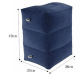 HULIANFU PVC Kids Flight Sleeping Footrest Pillow Resting Pillow On Airplane Car Bus Pillow Inflatable Travel Foot rest Pillow Foot Pad