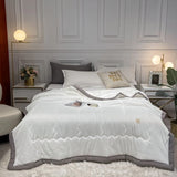 HULIANFU NEW Blanket Soft Premium Cotton Quilt Blanket Queen King Size Air Conditioning Quilt