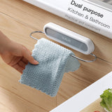 HULIANFU Toilet Towel Rack Towel Bar Bath Towel Holder Suction Wall-mounted Bathroom Shelf Free Punching Toilet Pendant Storage Rack