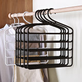 HULIANFU Multifunctional Household Plastic Pants Rack Trousers Clothes Hanger Wardrobe Closet Organizer Adult Silk Scarf Tie Storage Rack