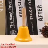 HULIANFU  Christmas Hand Bell Bauble Jingle Bells Gold School Handbell Restaurant Supplies Xmas Noel New Year 2023 Adornos De Navidad
