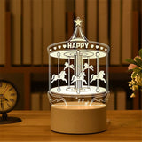 HULIANFU Romantic Love 3D Acrylic Led Lamp for Home Children Night Light Table Lamp Birthday Party Decor Valentine Day Bedside Lamp