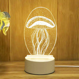 HULIANFU Romantic Love 3D Acrylic Led Lamp for Home Children Night Light Table Lamp Birthday Party Decor Valentine Day Bedside Lamp