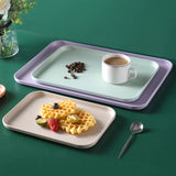 HULIANFU Nordic Plastic Rectangle Desktop Storage Tray Snack Drinking Tray Plate