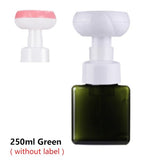 HULIANFU Soap Bottle Foaming Lotions Refillable Bottle Flower Pump Head Soap Shampoo Cosmetic Empty Bottle 250ML