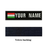 HULIANFU National Flag 10X2.5cm Embroidery Custom Name Text Patch Stripes Badge Iron On Or Sew On Or Velcros Patches For
