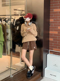 Vintage Women Sweatshirt Autumn Casual Loose Solid White Zip Up Polo Collar Basic Winter Female Oversized Tops Pullover Hoodies
