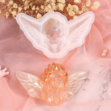 HULIANFU Sleeping Mermaid Silicone Molds Chocolate Fondant Mould Handmade Soap Mold Mermaid Cake Topper DIY Angel Craft Art Candle Mould