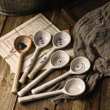 HULIANFU Ins Style Japanese Style Stoneware Small Soup Spoon, Ceramic Spoon, Long Handle Spoon, Household Cute Creative Rice Spoon