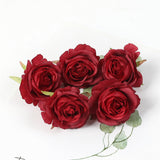 HULIANFU 2023 5PCs Rose Artificial Flowers Silk Fake Flowers For Home Room Decor Party Wedding Valentines Day Decorations DIY Crafts Accessory