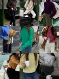Hulianfu Winter High Quality Wwomen's Wool Sweater Solid Color High-neck Pullover Long-sleeved Knit Top