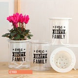 HULIANFU Self Watering Planter Pots Mini Round Design Succulent Plant Pot Indoor Home Garden Modern Decorative Pot Garden Supplies FU