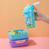 HULIANFU Unicorn Kawaii Bento Lunch Box Water Bottle for Kids Girls Boys Children School Kindergarten Mini Snack Sandwich Food Container