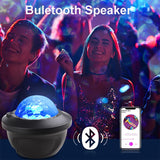 HULIANFU LED Star Galaxy Projector Starry Sky Night Light Built-in Bluetooth-Speaker For Home Bedroom Decoration Kids Valentine  Daygift