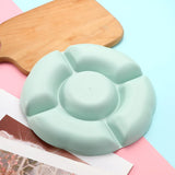 HULIANFU Multi-function Plastic Fruit Plate Dessert Tray Plate Snack Dish 6 Compartments