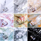 HULIANFU 「Elvesmall」Marble Wallpaper Rolls for Kitchen Furniture Refurbish Room Decor Wall Decorative Vinyl Self Adhesive Wall Stickers Home Decor