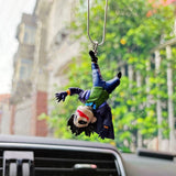 HULIANFU Upside Down Joker Model Car Rearview Mirror Pendant The Joker Doll Car Accessories Interior Aroma Ornament Auto Air Vent Clip
