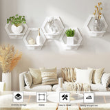 HULIANFU Wall Organizer 1/3Pcs Wall Shelf Punch Free Bedside Wall Display Stand Wall Mounted Flower Pot Holder Tv Backgrou Room Decora