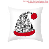 HULIANFU Merry Christmas Cushion Cover Ornaments Christmas Decoration For Home Cristmas Decor Noel Navidad New Year Gift 2023 Xmas Natal