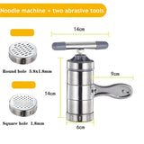 HULIANFU Spaghetti Kitchen Utensils Stainless Steel Household Small Manual Pasta Machine Hand Pressure Noodle Press Noodle Machine