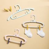 HULIANFU Scalable Children  Hanger Baby Storage Rack Retractable Strap Pant Clip Small Hanger Support Balcony Drying Accessories Suit