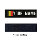 HULIANFU National Flag 10X2.5cm Embroidery Custom Name Text Patch Stripes Badge Iron On Or Sew On Or Velcros Patches For
