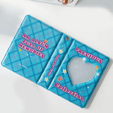 HULIANFU Kawaii Bear photo album 3 Inch Love Heart Hollow Kpop Card Binder Name Card Book Photo Album Card Photocard ID Holder 40 Pockets