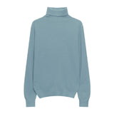 Hulianfu Winter High Quality Wwomen's Wool Sweater Solid Color High-neck Pullover Long-sleeved Knit Top