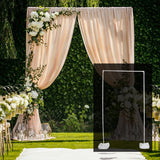 HULIANFU Square Wedding Arch Background Prop Single Arch Recyclable PVC Ring Outdoor Lawn Weding Flower Door Rack Wedding Birthday Decor