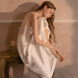 hulianfu Sexy Nightwear Women Night Gowns Lace Sleepwear Victorian Sleeping Slip Dress Soft Home Wear Nightgown Lingerie Sleep Tops