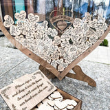HULIANFU Wedding Guest Book Alternative - Wedding Decor-Drop Heart Guestbook
